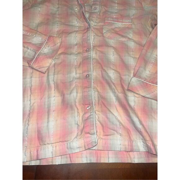 Victoria Secret Womens Pajamas Medium Pink Plaid Button Drawstring cute girly - Picture 6 of 6